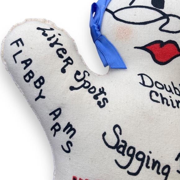 Humorous Vintage Woman Acupuncture Feminine Aging Blue Haired Cloth Voodoo Doll - Picture 11 of 14